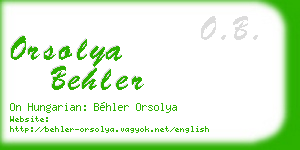 orsolya behler business card